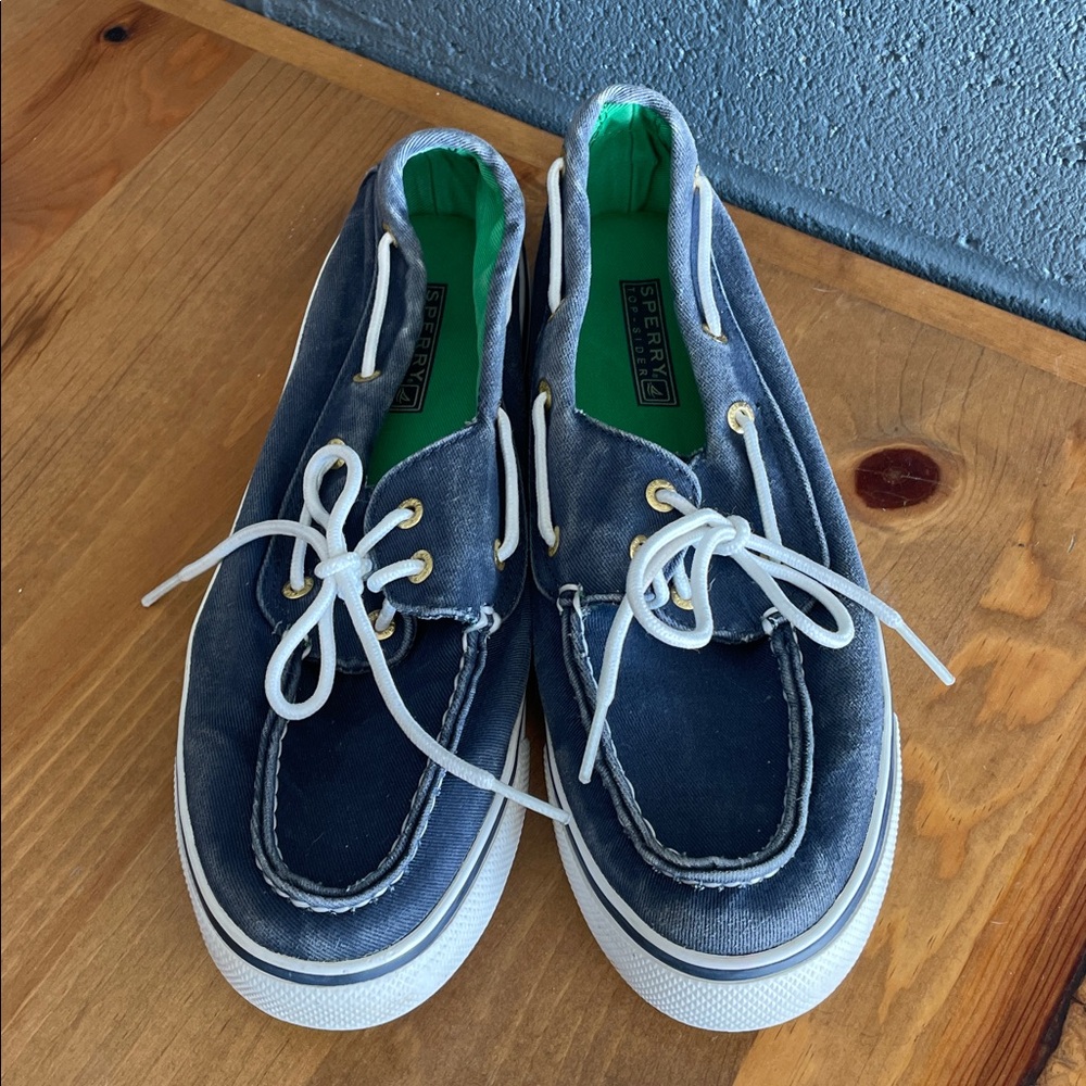 Sperry Boat Shoes/steal blue size 8